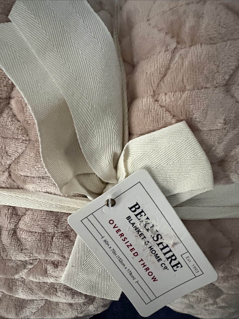 Berkshire Plush Throw in Dusty Blush 
60” X 70” OVERSIZED THROW